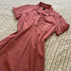 GAP Cotton Denim Shift Dress